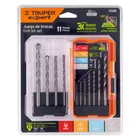 Juego de 11 brocas para metal y concreto en estuche, TRUPER 2