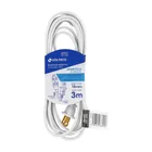 Extensión eléctrica doméstica 3 m clavija recta, blanca 1