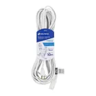 Extensión eléctrica doméstica 10 m clavija recta, blanca 1