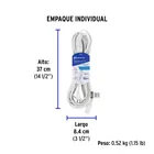 Extensión eléctrica doméstica 10 m clavija recta, blanca 4