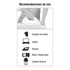 Extensión doméstica aterrizada 5 m blanca con clavija plana 5