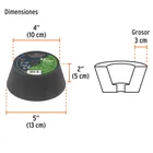 Copa desbaste de piedra 5' grano 80, eje 5/8-11, TRUPER 2