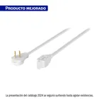 Extensión eléctrica doméstica 6 m clavija plana, blanca 1