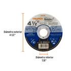 Disco abrasivo de corte preciso acero inox 4-1/2'x1mm TRUPER 2