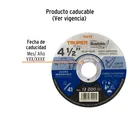 Disco abrasivo de corte preciso acero inox 4-1/2'x1mm TRUPER 3