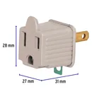 Bolsa con 2 adaptadores 3 a 2 grises, VOLTECK 3