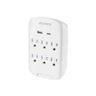 Multicontacto de pared, 800 Joules, 6 contactos y 2 USB A+C 1