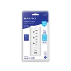 Multicontacto de pared, 490 Joules, 3 contactos y 2 USB A+C 3