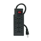 Multicontacto de uso rudo con 8 entradas, negro, VOLTECK 1