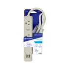 Multicontacto 16 AWG 3 entradas 2 puertos USB supresor 300 J 4