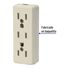 Multicontacto triple para extensión, 2 polos + tierra 2