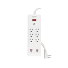 Multicontacto 6 entradas, 2 USB A + 2 USB C, blanco, VOLTECK 1