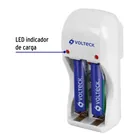 Cargador de pilas, AA, AAA y 9V incluye 2 pilas AAA, VOLTECK 2