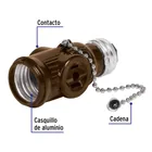 Portalámpara de baquelita, cadena y doble contacto, VOLTECK 2