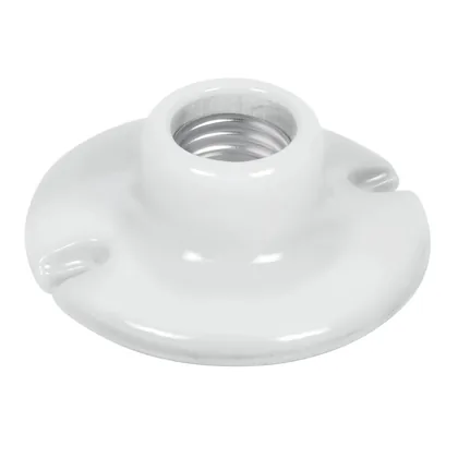 Portalámpara de porcelana, 3-1/2', redonda, VOLTECK