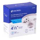 Portalámpara de porcelana, con ladrón y cadena, VOLTECK 5