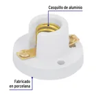 Portalámpara de porcelana para candil, VOLTECK 3