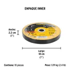 Disco abrasivo de corte preciso metal 7' x 2 mm, PRETUL 5