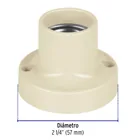 Portalámpara de baquelita, 2-1/4', VOLTECK 3