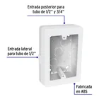 Caja de contactos para canaleta 3' x 5', blanca, VOLTECK 3