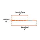 Broca multimaterial 1/4 x 6', TRUPER 3