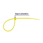 Bolsa con 50 cinchos plásticos 50 lb, 300 x 4.5 mm, amarillo 2