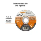 Disco abrasivo de corte preciso metal 4-1/2' x 1.2 mm,TRUPER 3