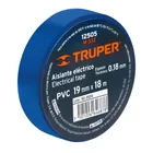 Cinta de aislar de 18 m x 19 mm, azul, TRUPER 2