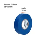 Cinta de aislar de 18 m x 19 mm, azul, TRUPER 3