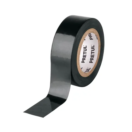 Cinta de aislar de 9 m x 19 mm, negra, PRETUL