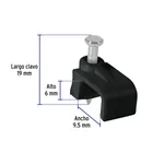 Bolsa con 20 grapas negras de 9.5 mm para cable plano 4