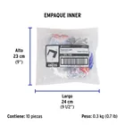 Bolsa con 20 grapas negras de 9.5 mm para cable plano 7