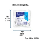 Bolsa con 20 grapas blancas de 10 mm para cable redondo 6