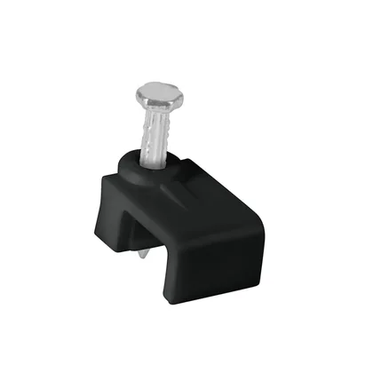 Bolsa con 20 grapas negras de 8.5 mm para cable plano