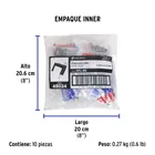Bolsa con 20 grapas negras de 8.5 mm para cable plano 7