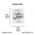 Bolsa con 20 grapas blancas de 8.5 mm para cable plano 7