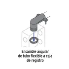 Conector curvo 1' para tubo flexible metálico, VOLTECK 3
