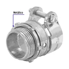 Conector recto 3/4' para tubo flexible metálico, VOLTECK 2