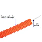 Metro de poliducto 1/2' corrugado flex. c/guía, rollo 50 m 3