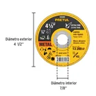 Disco abrasivo de corte preciso metal 4-1/2' x 1.2 mm PRETUL 2