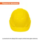 Casco de seguridad ventilado, ajuste de matraca, amarillo 1