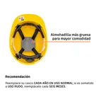 Casco de seguridad ventilado, ajuste de matraca, amarillo 2