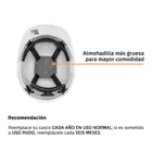 Casco de seguridad ventilado, ajuste de matraca, blanco 2