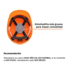 Casco de seguridad, ajuste de matraca, naranja, TRUPER 2