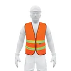 Chaleco de seguridad naranja alta visibilidad con cierre 1