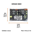 Chaleco seguridad reforzado amarillo con bolsas, G, EXPERT 6