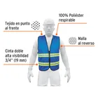 Chaleco de seguridad azul alta visibilidad con cierre 2