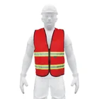Chaleco de seguridad rojo alta visibilidad con cierre 1