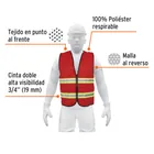 Chaleco de seguridad rojo alta visibilidad con cierre 2