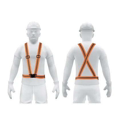 Chaleco elástico tipo arnés naranja con reflejante, TRUPER
